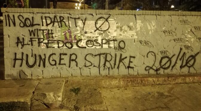 Stop now the isolation of anarchonihilist Alfredo Cospito (Greece)