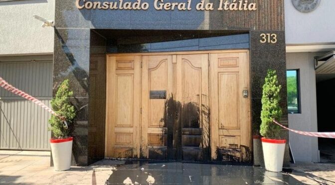 Porto Alegre, Brazil: Action Against the Italian Consulate in Solidarity with Anarchist Comrade Alfredo Cospito