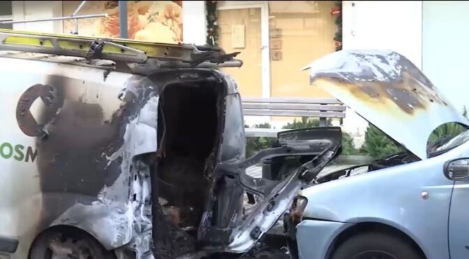 Thessaloniki,Greece : Responsibility claim attack on COSMOTE van in solidarity with Giannis Michailidis by Anarchists