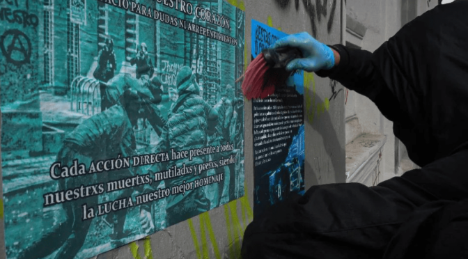 (Chile) Fiery Demo at Aplicación High School in Solidarity with Zukato, Monica and Francisco