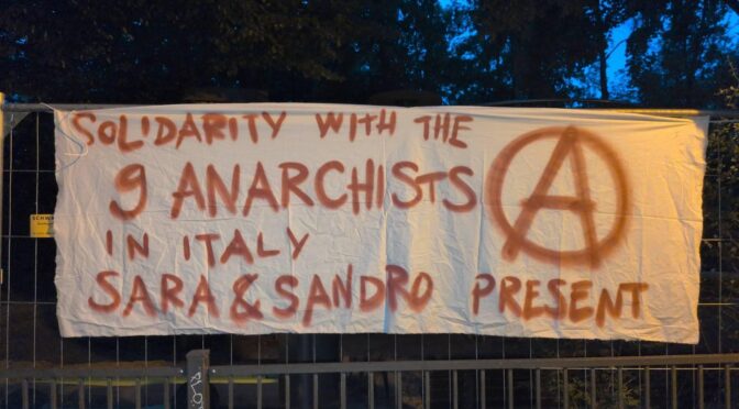Solidarity with the 9 anarchists persecuted in Italy in the latest operation (Berlin,Germany)